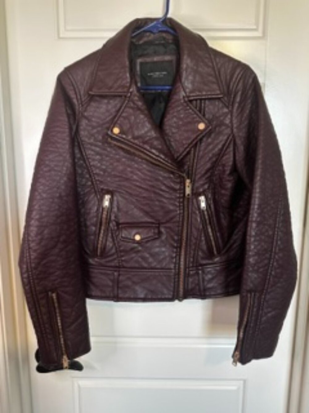 Marc New York Leather Bomber Type Jacket
